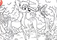 Bambi Games, Bambi Coloring, Games-kids.com