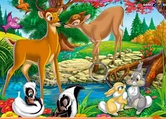 Bambi Games, Bambi Hidden Numbers, Games-kids.com