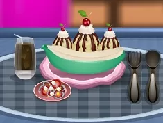 Cooking Games, Banana Split Ice Cream, Games-kids.com