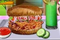 Cooking Games, Barbecue Chicken Sandwich, Games-kids.com