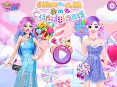 Barbie And Elsa In Candyland - Girl Games