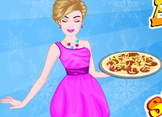 barbie cooking pizza