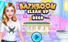 Decoration Games, Bathroom Clean Up and Deco, Games-kids.com