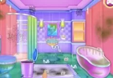 Girl Games, Bathroom Cleaning Time, Games-kids.com