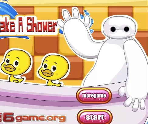 Big Hero 6 Games, Baymax Take a Shower, Games-kids.com