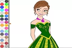 Frozen  Games, Beautiful Anna Coloring, Games-kids.com