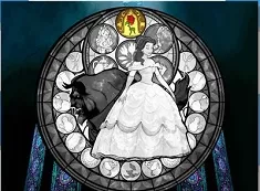 Beauty and The Beast Games, Beauty and the Beast Stained Glass Puzzle, Games-kids.com