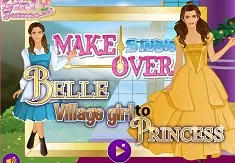 Beauty and The Beast Games, Belle Village Girl to Princess Makeover, Games-kids.com