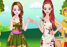 Dress Up Games, BFF With Floral Style, Games-kids.com