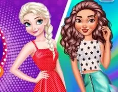 Princess Games, BFFs Challenge Polka Dots vs Holographic, Games-kids.com