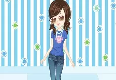 Girl Games, Blue Fashion Dress Up, Games-kids.com