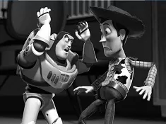 Toy Story Games, Buzz and Woody Black and White Puzzle, Games-kids.com