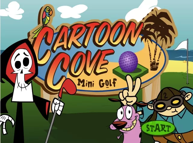 Courage the Cowardly Dog Games, Cartoon Cove Mini Golf, Games-kids.com