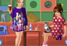 Dress Up Games, Cat Cafe, Games-kids.com