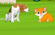 Animal Games, Cat Escape From Dog, Games-kids.com