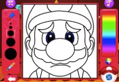 Mario Games, Cheerful Plumber Coloring, Games-kids.com