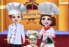 Cooking Games, Chef Twins Thanksgiving, Games-kids.com