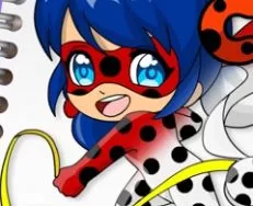 Superheroes Games, Chibi Dotted Girl Coloring Book, Games-kids.com