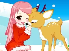 Girl Games, Christmas Girl Loves Reindeer, Games-kids.com