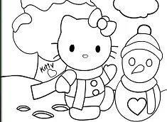 Hello Kitty Games, Christmas Hello Kitty Coloring, Games-kids.com