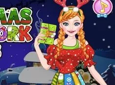 Girl Games, Christmas Patchwork Dress, Games-kids.com