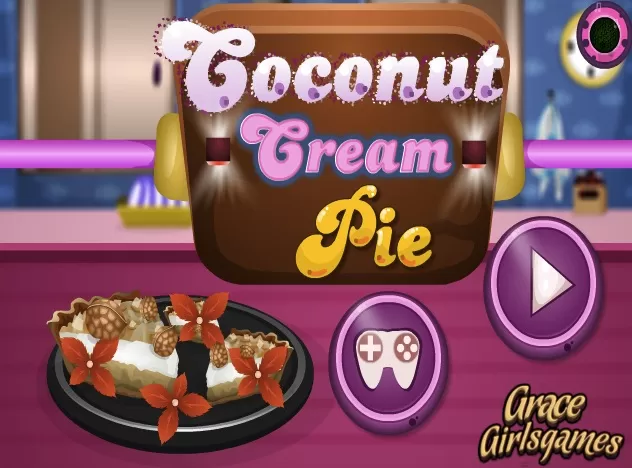 Cooking Games, Coconut Cream Pie, Games-kids.com