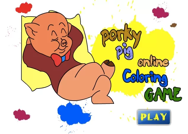 Coloring Games, Colour With Porky, Games-kids.com