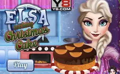 Frozen  Games, Cooking Christmas Cake with Elsa, Games-kids.com