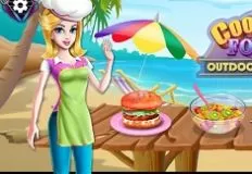 Cooking Games, Cooking Foods In the Outdoor Kitchen, Games-kids.com