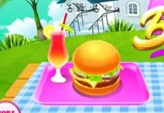 Cooking Games, Cooking Homemade Burger, Games-kids.com