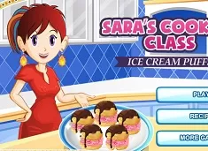 Cooking Games, Cooking with Sara Ice Cream Puffs, Games-kids.com