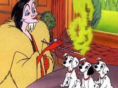 101 Dalmatians Games, Cruella de Vil Puzzle, Games-kids.com