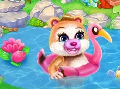 Animal Games, Cute Bear Caring, Games-kids.com