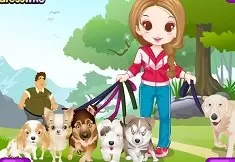 Girl Games, Cute Dog Walker, Games-kids.com