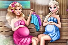 Princess Games, Cute Mommies Pregnant Sauna, Games-kids.com