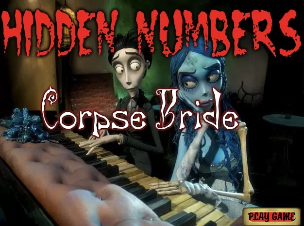 Hidden Numbers Games, Dead Bride Hidden Numbers, Games-kids.com