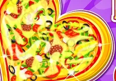 Cooking Games, Delicious Heart Pizza, Games-kids.com