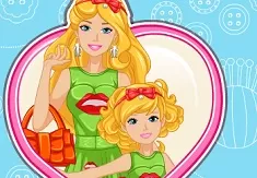 Barbie Games, Design Barbie and Baby Matching Dress, Games-kids.com