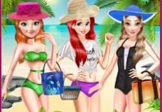 Princess Games, Disney Princesses Beach Swimsuit, Games-kids.com