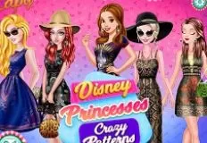 Princess Games, Disney Princesses Crazy Patternn, Games-kids.com