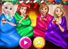 Princess Games, Disney Princesses Playing Snowballs, Games-kids.com