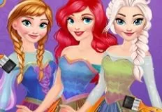 Princess Games, Disney Princesses Rainbow Dresses, Games-kids.com