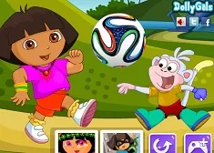 Dora Games, Dora and Boots Fifa Fans, Games-kids.com