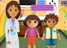 Dora Games, Dora and Diego at the Eye Clinic, Games-kids.com