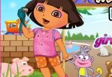 Dora Games, Dora at Menagerie Dress Up, Games-kids.com