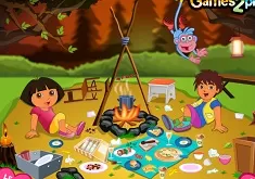 Dora Games, Dora Camp Cleaning, Games-kids.com