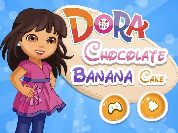 Dora Games, Dora Cooking Chocolorat Banana Cake, Games-kids.com