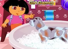 Dora Games, Dora Cute Dog Care, Games-kids.com