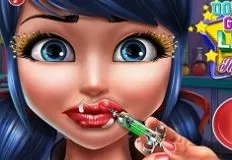 Girl Games, Dotted Girl Lips Injections, Games-kids.com