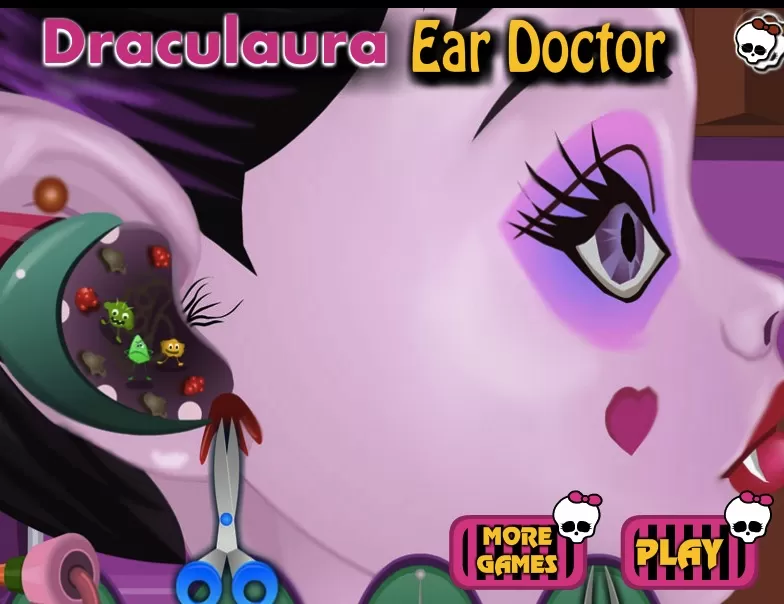 Monster High Games, Draculaura Ear Doctor, Games-kids.com